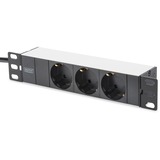 Digitus DN-95411 prolunghe e multiple 2 m 3 presa(e) AC Nero Nero/alluminio, 2 m, 3 presa(e) AC, Tipo F, Alluminio, Nero, 250 V