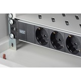 Digitus DN-95411 prolunghe e multiple 2 m 3 presa(e) AC Nero Nero/alluminio, 2 m, 3 presa(e) AC, Tipo F, Alluminio, Nero, 250 V
