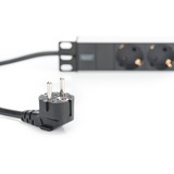 Digitus DN-95411 prolunghe e multiple 2 m 3 presa(e) AC Nero Nero/alluminio, 2 m, 3 presa(e) AC, Tipo F, Alluminio, Nero, 250 V