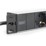 Digitus DN-95411 prolunghe e multiple 2 m 3 presa(e) AC Nero, Ciabatta Nero/alluminio, 2 m, 3 presa(e) AC, Tipo F, Alluminio, Nero, 250 V
