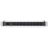 Digitus Multipresa 19" con profilo in alluminio, 9 prese C13, 1U, Ciabatta Nero/alluminio