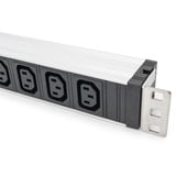 Digitus Multipresa 19" con profilo in alluminio, 9 prese C13, 1U, Ciabatta Nero/alluminio