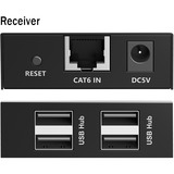 Digitus Set extender USB 2.0 CAT, 480 Mbps, 150 metri, Estensione USB Nero