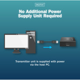 Digitus Set extender USB 2.0 CAT, 480 Mbps, 150 metri, Estensione USB Nero