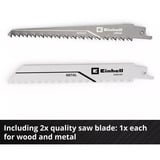 EINHELL Sega universale a batteria Power X-Change TE-AP 18/13 Li - Solo, 18 Volt, Scambiarsi sega rosso/Nero