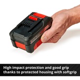 Einhell 4512042 batteria e caricabatteria per utensili elettrici Nero/Rosso, Ioni di Litio, 18 V, Nero, Rosso, 200-260 V, 50/60 Hz, Ioni di Litio