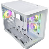 FSP S380-WA Micro Tower Bianco, Chassis Tower bianco, Micro Tower, PC, Bianco, micro ATX, Mini-ITX, SPCC, Vetro temperato, Gaming