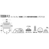 High Peak Tessin 4.1, Tenda verde scuro/grigio