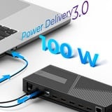 ICY BOX IB-DK2246AC Cablato USB 3.2 Gen 2 (3.1 Gen 2) Type-A Nero, Docking station Nero, Cablato, USB 3.2 Gen 2 (3.1 Gen 2) Type-A, 10,100,1000 Mbit/s, Nero, 3840 x 2160 Pixel, 60 Hz