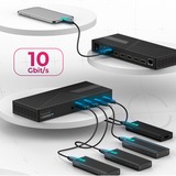 ICY BOX IB-DK2246AC Cablato USB 3.2 Gen 2 (3.1 Gen 2) Type-A Nero, Docking station Nero, Cablato, USB 3.2 Gen 2 (3.1 Gen 2) Type-A, 10,100,1000 Mbit/s, Nero, 3840 x 2160 Pixel, 60 Hz