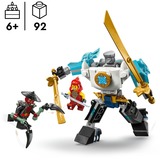 LEGO NINJAGO 71827 Mech da Battaglia di Zane - Figura Giocattolo Ninja Snodabile con 3 Minifigure e Armi, Giochi Bambini 6+, Giochi di costruzione Giochi Bambini 6+, Set da costruzione, 6 anno/i, Plastica, 92 pz, 123 g