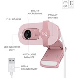 Logitech BRIO 100, Webcam rosa chiaro