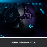 Logitech G903 Lightspeed mouse Ambidestro RF Wireless Ottico 25600 DPI, Mouse da gioco Nero, Ambidestro, Ottico, RF Wireless, 25600 DPI, 1 ms, Nero