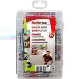 fischer Profi-Box DuoPower corto/lungo + viti, Tassello grigio chiaro/Rosso