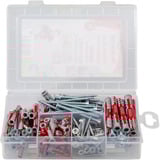 fischer Profi-Box DuoPower corto/lungo + viti, Tassello grigio chiaro/Rosso