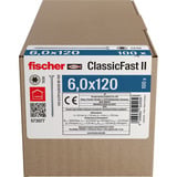 fischer Vite per truciolato ClassicFast II 6,0x120 testa svasata TX 