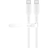 goobay Cavo in silicone USB 2.0 bianco, connettore USB-C > connettore USB-C bianco