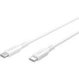 goobay Cavo in silicone USB 2.0 bianco, connettore USB-C > connettore USB-C bianco