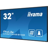 iiyama LH3275HS-B1AG visualizzatore di messaggi Pannello piatto per segnaletica digitale 80 cm (31.5") LCD Wi-Fi 500 cd/m² Full HD Nero Processore integrato Android 11 24/7, Public Display Nero (opaco), Pannello piatto per segnaletica digitale, 80 cm (31.5"), LCD, 1920 x 1080 Pixel, Wi-Fi, 24/7