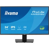 iiyama ProLite X2492HSU-B1 Monitor PC 60,5 cm (23.8") 1920 x 1080 Pixel Full HD LED Nero, Monitor LED Nero (opaco), 60,5 cm (23.8"), 1920 x 1080 Pixel, Full HD, LED, 3 ms, Nero