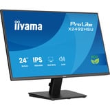 iiyama ProLite X2492HSU-B1 Monitor PC 60,5 cm (23.8") 1920 x 1080 Pixel Full HD LED Nero, Monitor LED Nero (opaco), 60,5 cm (23.8"), 1920 x 1080 Pixel, Full HD, LED, 3 ms, Nero