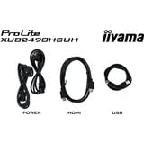 iiyama XUB2490HSUH-B2, Monitor LED Nero (opaco)