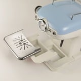 Ariete 1389 Macchina da Caffè Espresso di Design - per Polvere e cialde ESE - filtro 1 e 2 tazze - Montalatte - 850 Watt - Linea Vintage - Celeste, Macchina per espresso beige/Blu chiaro, Macchina per espresso, 0,9 L, Cialde caffè, 900 W, Azzurro