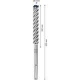 Bosch Expert Punta per martelli SDS Max-8X, Trapano Martello perforatore, Hammer drill bit, 2,6 cm, 320 mm, Cemento, Pietra, 20 cm