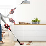 Bosch Serie 8 BBS81PETM aspirapolvere senza filo Rosso Senza sacchetto rosso/Nero, Secco, Filtro igienico, Ciclonico, Pavimento, Tappeto, Superfici rigide, Gradini, Tappezzeria, 76 dB, Senza sacchetto