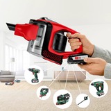 Bosch Serie 8 BBS81PETM aspirapolvere senza filo Rosso Senza sacchetto rosso/Nero, Secco, Filtro igienico, Ciclonico, Pavimento, Tappeto, Superfici rigide, Gradini, Tappezzeria, 76 dB, Senza sacchetto