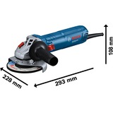Bosch Smerigliatrice angolare GWS 12-125 Professional + Disco da taglio diamantato blu