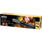 Braun Satin Hair 7 AS720 Spazzola ad aria calda Caldo Nero 700 W 2 m, Spazzola aria calda Nero, Spazzola ad aria calda, Caldo, Barra di scorrimento, Per tutti i tipi di capelli, Lungo, Medio, Capelli bagnati/asciutti
