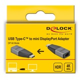 DeLOCK 64121 adattatore grafico USB 4096 x 2160 Pixel Grigio grigio/Nero, 3.2 Gen 1 (3.1 Gen 1), USB tipo-C, 1, 4096 x 2160 Pixel