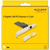 DeLOCK Scheda PCI Express x1 a 1 x RJ45 5 Gigabit LAN RTL8126 