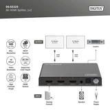 Digitus DS-55339, Splitter HDMI Nero