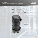 Digitus Manicotto a cupola LWL, per 48 fibre, Housing Nero