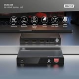 Digitus Splitter HDMI 8K, 1x2 Nero