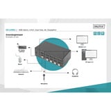 Digitus Switch KVM DisplayPort 4x 1 Nero