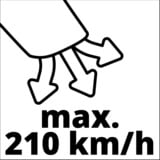 EINHELL GE-CL 18/1 Li E-Solo 210 km/h, Soffiatore rosso/Nero, Soffiatore portatile, 210 km/h, 105 m³/h, Nero, Rosso, 12000 Giri/min, Batteria