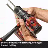 EINHELL TP-CD 18/70 Li-i BL, 4514310, Cordless Nero/Rosso