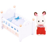 EPOCH Sylvanian Families - Bambino coniglio di cioccolato con culla, Giochi di costruzione 