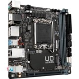 GIGABYTE H610I DDR4 Scheda madre - Supporta processori Intel Core 14th CPUs, 4+1+1 Hybrid Digital VRM, up to 3200MHz DDR4, 1xPCIe 3.0 M.2, GbE LAN, USB 3.2 Gen 1 4+1+1 Hybrid Digital VRM, up to 3200MHz DDR4, 1xPCIe 3.0 M.2, GbE LAN, USB 3.2 Gen 1, Intel, LGA 1700, Intel® Celeron®, Intel® Core™ i3, Intel® Core™ i5, Intel® Core™ i7, Intel® Core™ i9,..., LGA 1700, 64 GB, DDR4-SDRAM