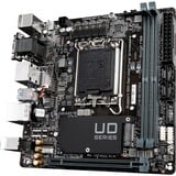GIGABYTE H610I DDR4 Scheda madre - Supporta processori Intel Core 14th CPUs, 4+1+1 Hybrid Digital VRM, up to 3200MHz DDR4, 1xPCIe 3.0 M.2, GbE LAN, USB 3.2 Gen 1 4+1+1 Hybrid Digital VRM, up to 3200MHz DDR4, 1xPCIe 3.0 M.2, GbE LAN, USB 3.2 Gen 1, Intel, LGA 1700, Intel® Celeron®, Intel® Core™ i3, Intel® Core™ i5, Intel® Core™ i7, Intel® Core™ i9,..., LGA 1700, 64 GB, DDR4-SDRAM