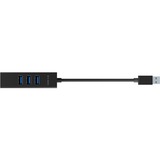 ICY BOX IB-HUB1419-LAN USB 3.2 Gen 1 (3.1 Gen 1) Type-A Nero, Hub USB Nero, USB 3.2 Gen 1 (3.1 Gen 1) Type-A, 10,100,1000 Mbit/s, IEEE 802.1Q, IEEE 802.1p, IEEE 802.3, IEEE 802.3az, IEEE 802.3u, IEEE 802.3x, Nero, RJ-45, USB 3.2 Gen 1 (3.1 Gen 1) Type-A, Alluminio