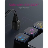 ICY BOX IB-PS1020-PD, Caricabatterie Nero