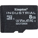 Kingston Industrial 8 GB MicroSDHC UHS-I Classe 10, Scheda di memoria Nero, 8 GB, MicroSDHC, Classe 10, UHS-I, Class 3 (U3), V30