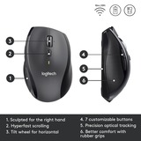 Logitech Customizable M705 mouse Mano destra RF Wireless Ottico 1000 DPI antracite, Mano destra, Ottico, RF Wireless, 1000 DPI, Antracite