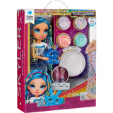 MGA Entertainment Rainbow Shimmers with Slime Fashion Doll - Skyler (blue), Bambola Rainbow High Rainbow Shimmers with Slime Fashion Doll - Skyler (blue), Bambola alla moda, Femmina, 4 anno/i, Bambino/Bambina, 280 mm, Multicolore