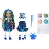 MGA Entertainment Rainbow Shimmers with Slime Fashion Doll - Skyler (blue), Bambola Rainbow High Rainbow Shimmers with Slime Fashion Doll - Skyler (blue), Bambola alla moda, Femmina, 4 anno/i, Bambino/Bambina, 280 mm, Multicolore