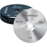 MediaRange MR507 disco vergine Blu-Ray BD-R 50 GB 10 pezzo(i), Dischi Blu-ray BD-R, 50 GB, 120 mm, 405 nm, 6x, Scatola per torte, Vendita al dettaglio
